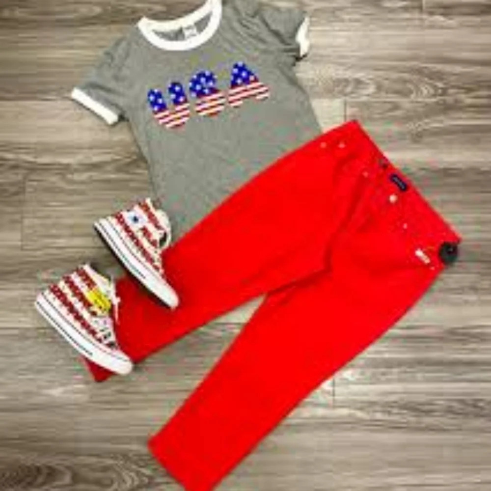 Victoria's Secret PINK Y2K Ringer USA T-Shirt 🇺🇸 Medium